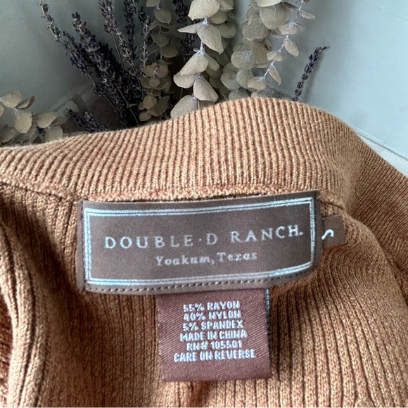 πΈSALEπΈ Double D Ranch Brown Knit Maxi Skirt Size Small - Picture 7 of 7